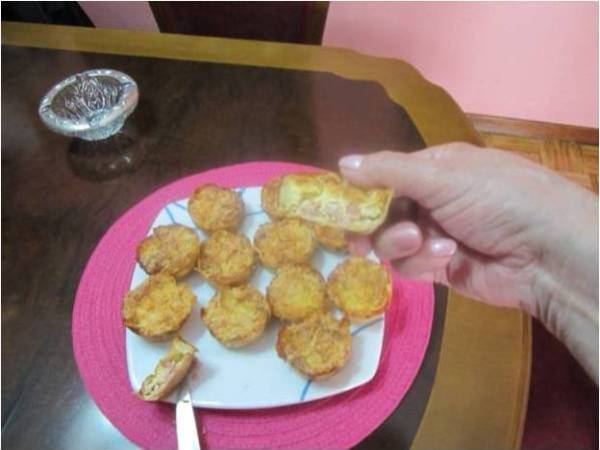 Canapes en obleas de empandillas - Preparación paso 7