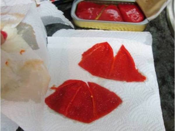 Canapes con salsa tartara - Preparación paso 1