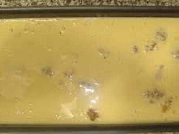 Pudin de manzanas y pasas con canela - Preparación paso 4