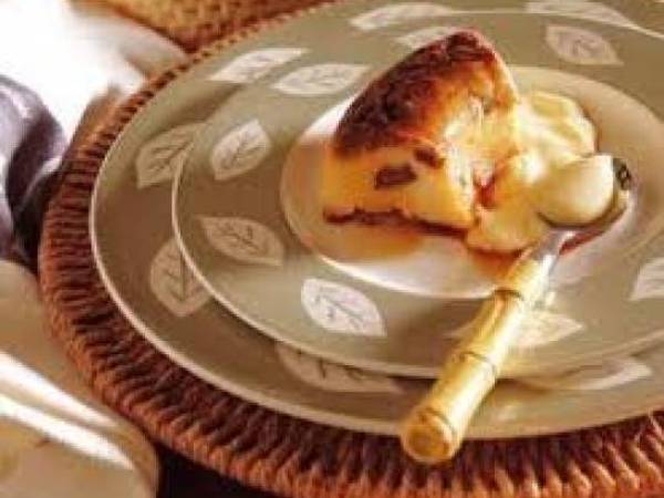 Pudin de manzanas y pasas con canela - Preparación paso 6