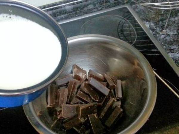 Buñuelos de trufa - Preparación paso 1