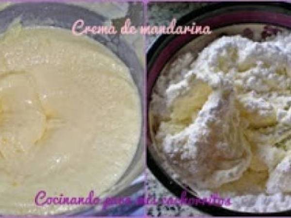 Postre de mandarinas - Preparación paso 2