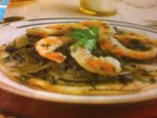 Tarta de langostinos con cebolla y aceitunas - Preparación paso 7