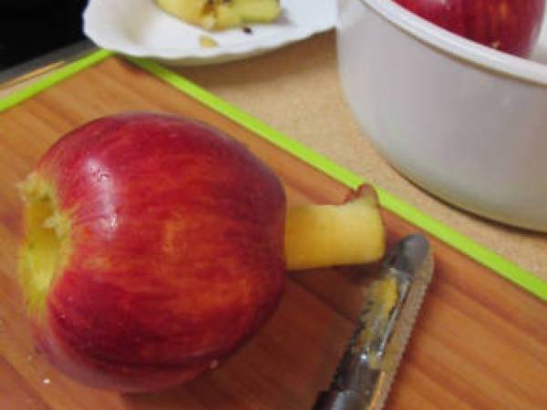 Manzanas al microondas - Preparación paso 1