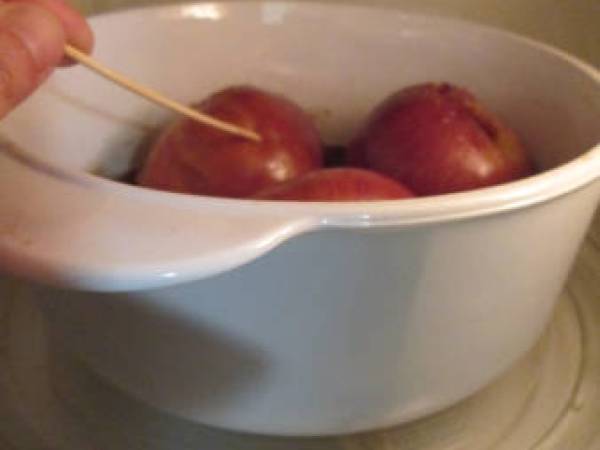Manzanas al microondas - Preparación paso 3