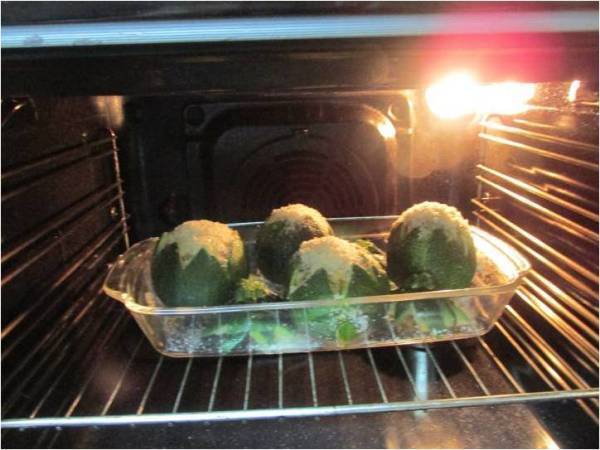 Calabacines redondos rellenos - Preparación paso 4