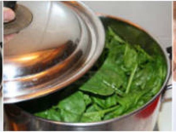 Canelones rellenos de espinacas y ricotta - Preparación paso 1