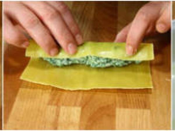 Canelones rellenos de espinacas y ricotta - Preparación paso 3