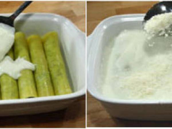 Canelones rellenos de espinacas y ricotta - Preparación paso 4