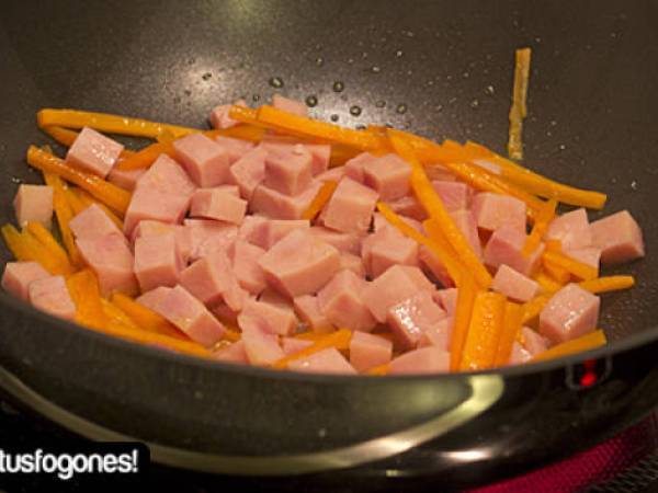 Arroz tres delicias oriental - Preparación paso 2