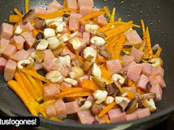 Arroz tres delicias oriental - Preparación paso 3