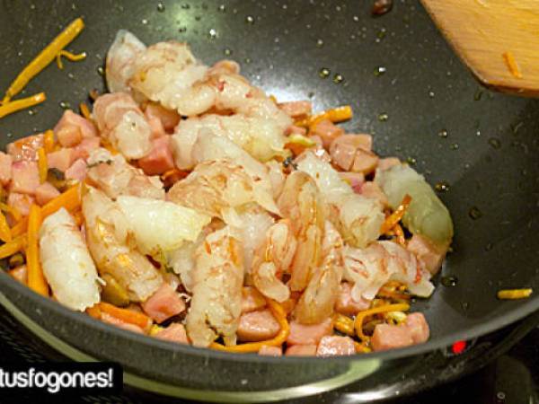 Arroz tres delicias oriental - Preparación paso 4