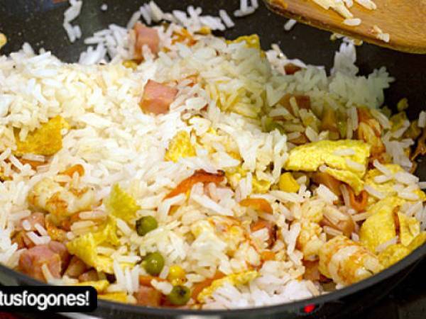 Arroz tres delicias oriental - Preparación paso 7