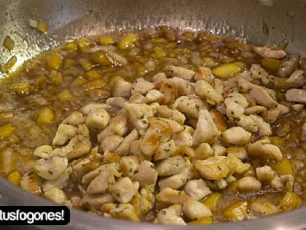 Croquetas de pollo y manzana al Pedro Ximénez - Preparación paso 3