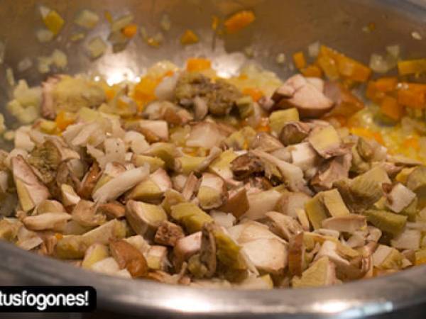 Croquetas de boletus y calabaza - Preparación paso 2