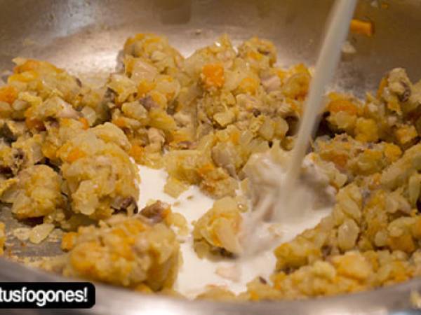 Croquetas de boletus y calabaza - Preparación paso 4