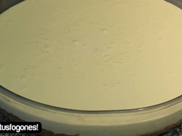 Tarta de queso y mermelada de mora - Preparación paso 6