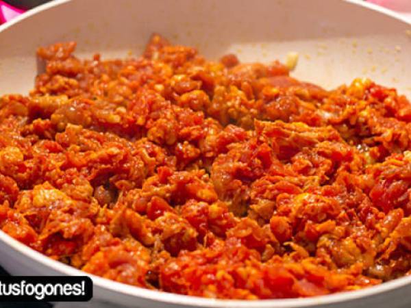 Macarrones con carne picada - Preparación paso 2