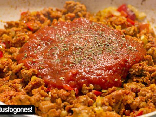 Macarrones con carne picada - Preparación paso 4