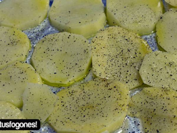 Timbal de bacalao con tomate - Preparación paso 1