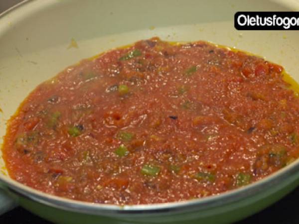 Timbal de bacalao con tomate - Preparación paso 3