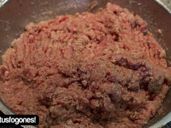 Rollitos de carne picada rellenos - Preparación paso 1