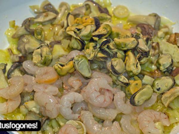 Merluza rellena al horno - Preparación paso 3