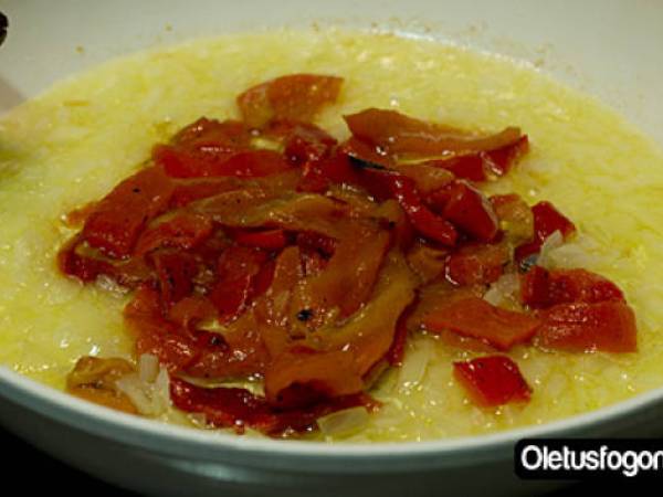 Bacalao confitado en salsa de piquillos dulce - Preparación paso 4