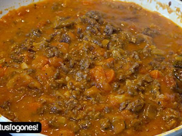 Espaguetis a la Boloñesa - Preparación paso 7