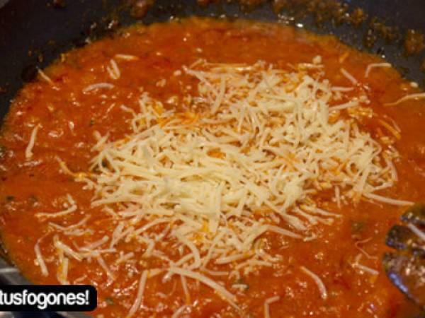 Macarrones con verduras al parmesano - Preparación paso 5