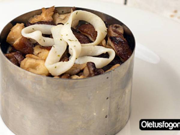 Ensalada de tallarines de cangrejo con shitake - Preparación paso 3