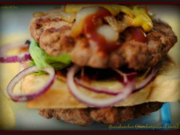 Guesahambur (Hamburguesa al revés). - Preparación paso 3