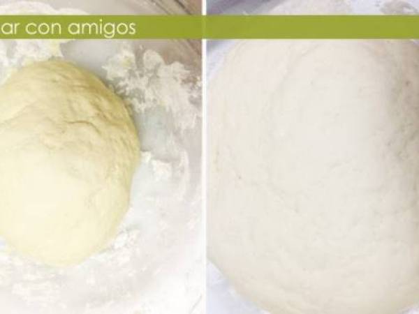 Pizza de salami - Preparación paso 1