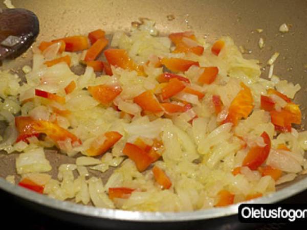Pasta con pollo y setas - Preparación paso 5