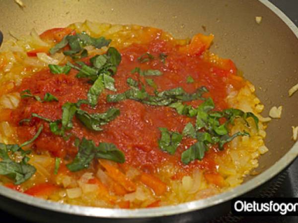 Pasta con pollo y setas - Preparación paso 6