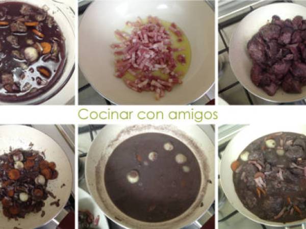 Boeuf Bourguignon - Preparación paso 1