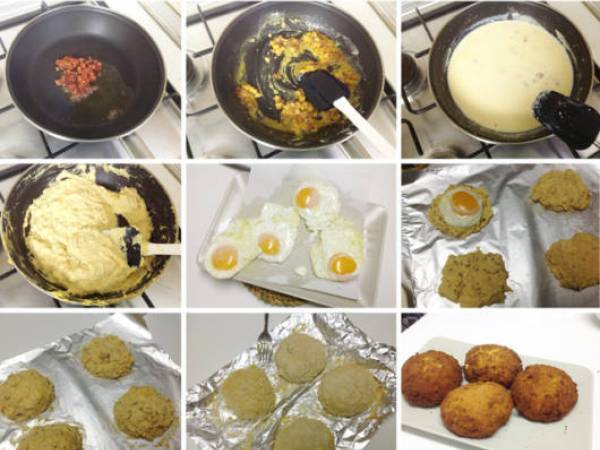 Huevos encapotados - Preparación paso 1