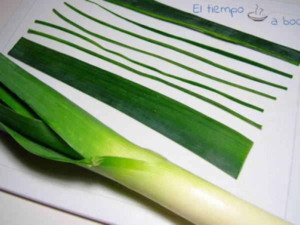 Suspiros de puerro y bacon - Preparación paso 1