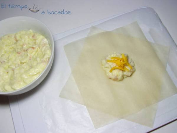 Suspiros de puerro y bacon - Preparación paso 2