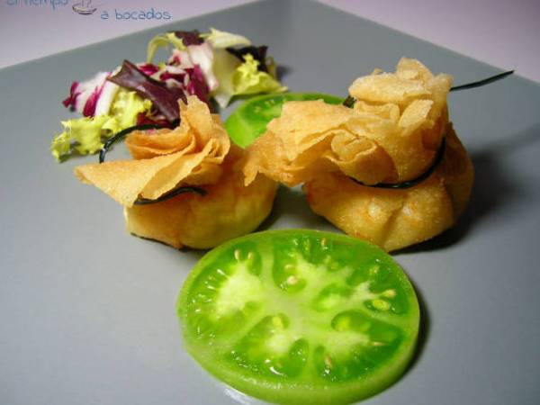 Suspiros de puerro y bacon - Preparación paso 3