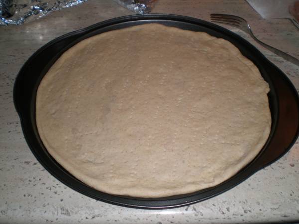 Pizza con fiambre de pavo y champinones - Preparación paso 1