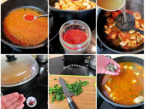 Fideos a la cazuela con atun fresco - Preparación paso 3