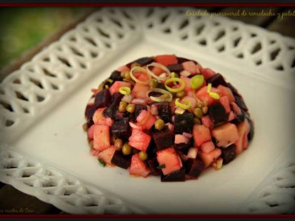 Ensalada primaveral de remolacha y patatas - Preparación paso 2