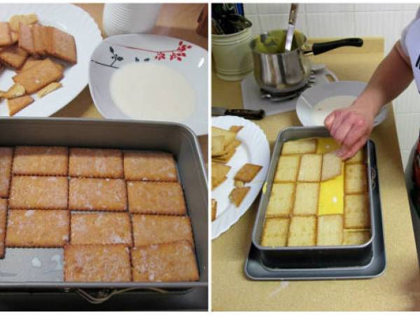 Tarta de galletas para cumpleanos - Preparación paso 2