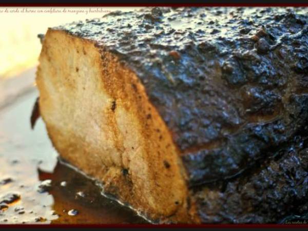 Lomo al horno con confitura de manzana - Preparación paso 1