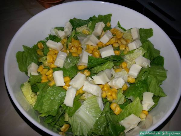 Ensalada Cesar a la forma de Julio y Carmen - Preparación paso 2