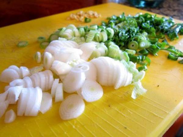 Arroz con cebolleta y jengibre aromatizado con infusión de lemongrass - Preparación paso 2