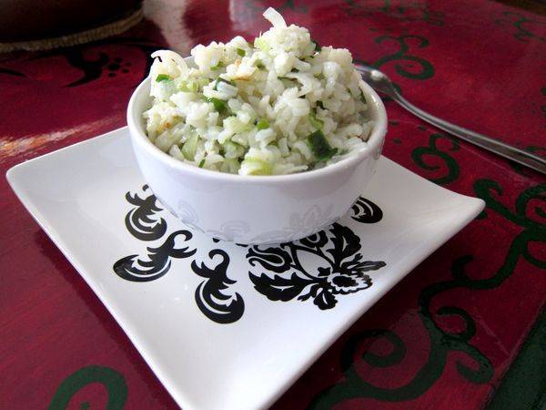 Arroz con cebolleta y jengibre aromatizado con infusión de lemongrass - Preparación paso 5