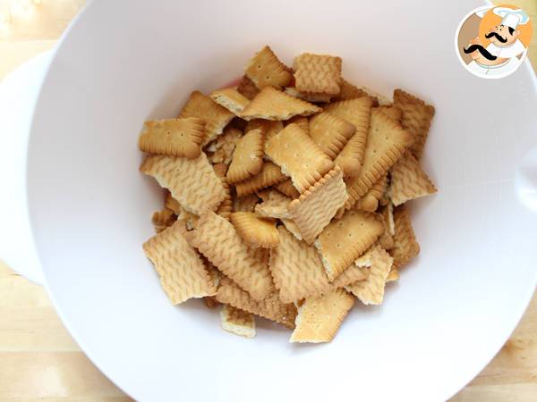 Cheesecake con fresas y frambuesas - Preparación paso 1