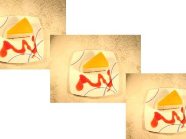 Tarta de cuajada, con mango y coco - Preparación paso 1